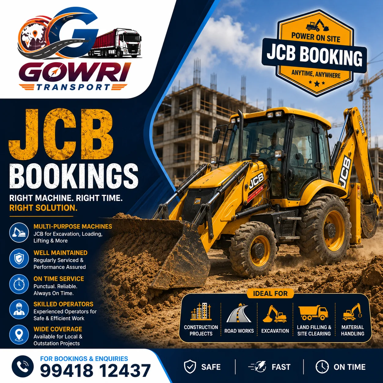JCB Bookings