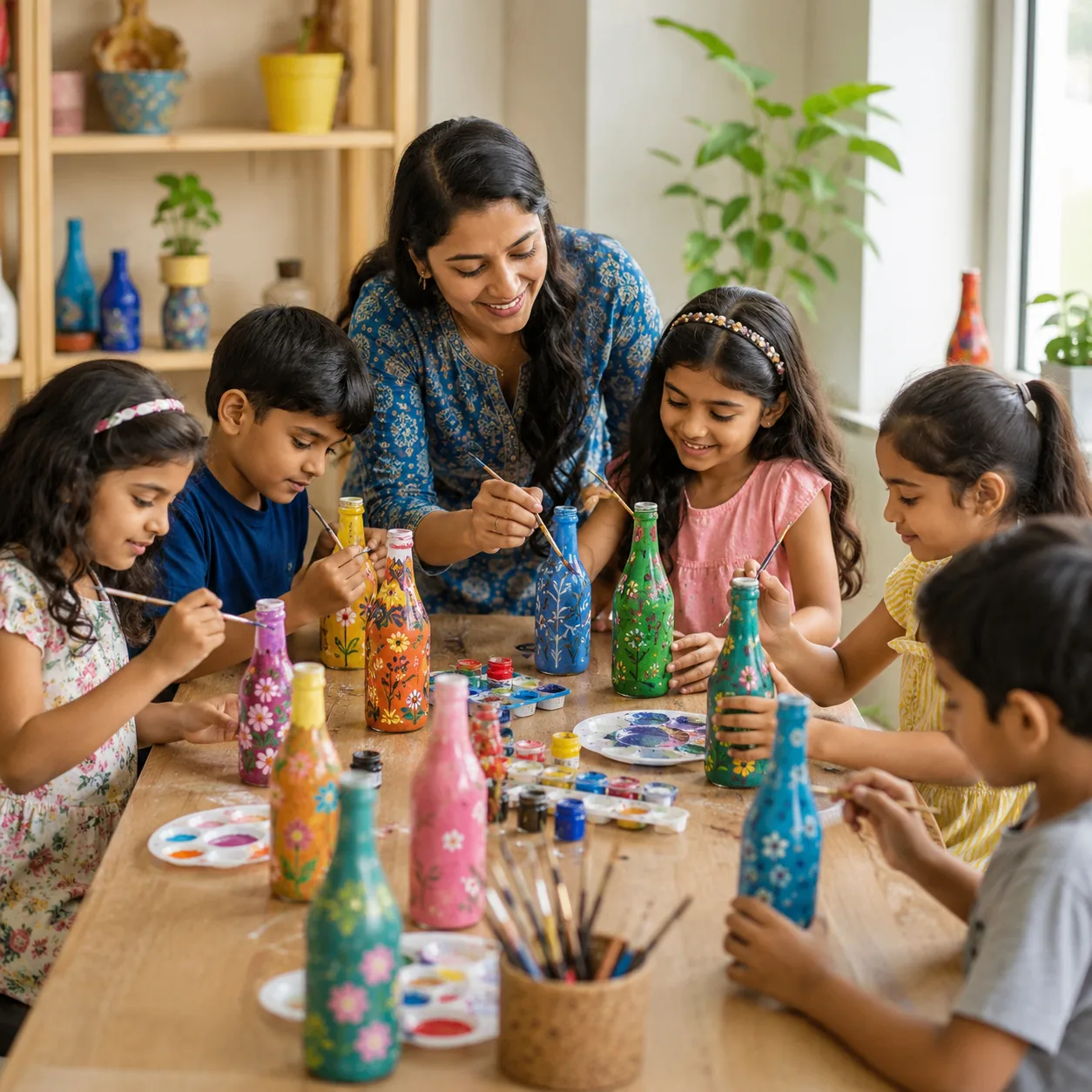 Bottle Painting Art and Craft Classes