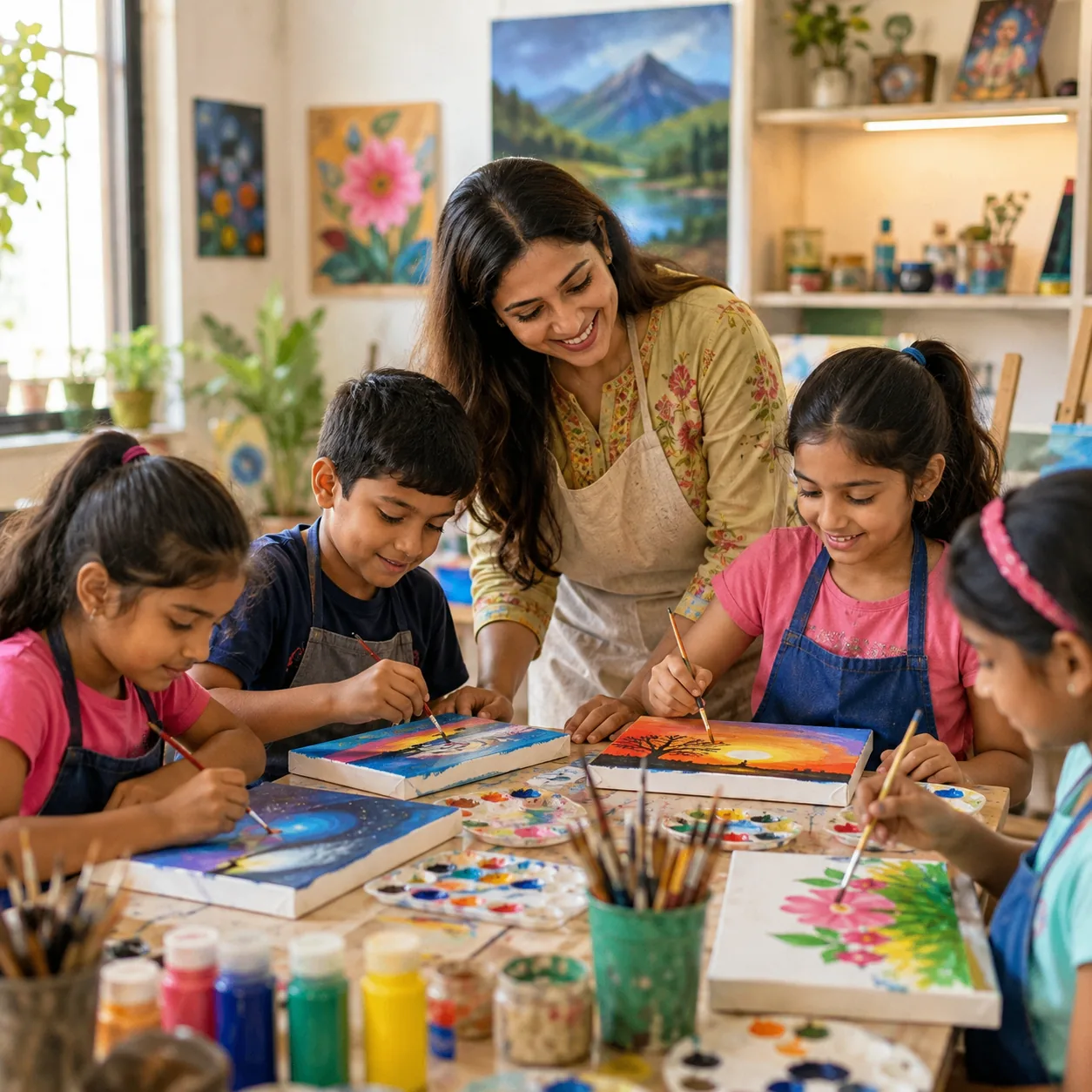 Canvas Board Painting Art and Craft Classes