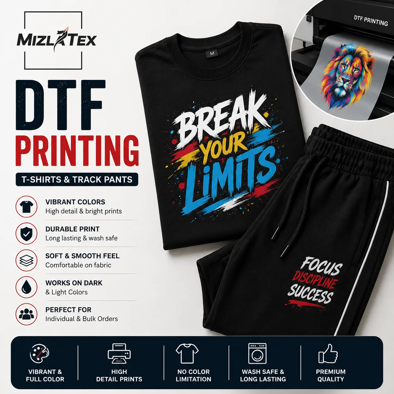 DTF Printing for TShirts  Track Pants
