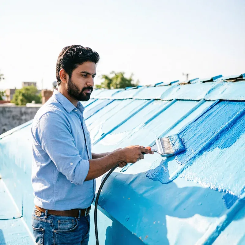 pls create Roof Cooling Paint reduces heat