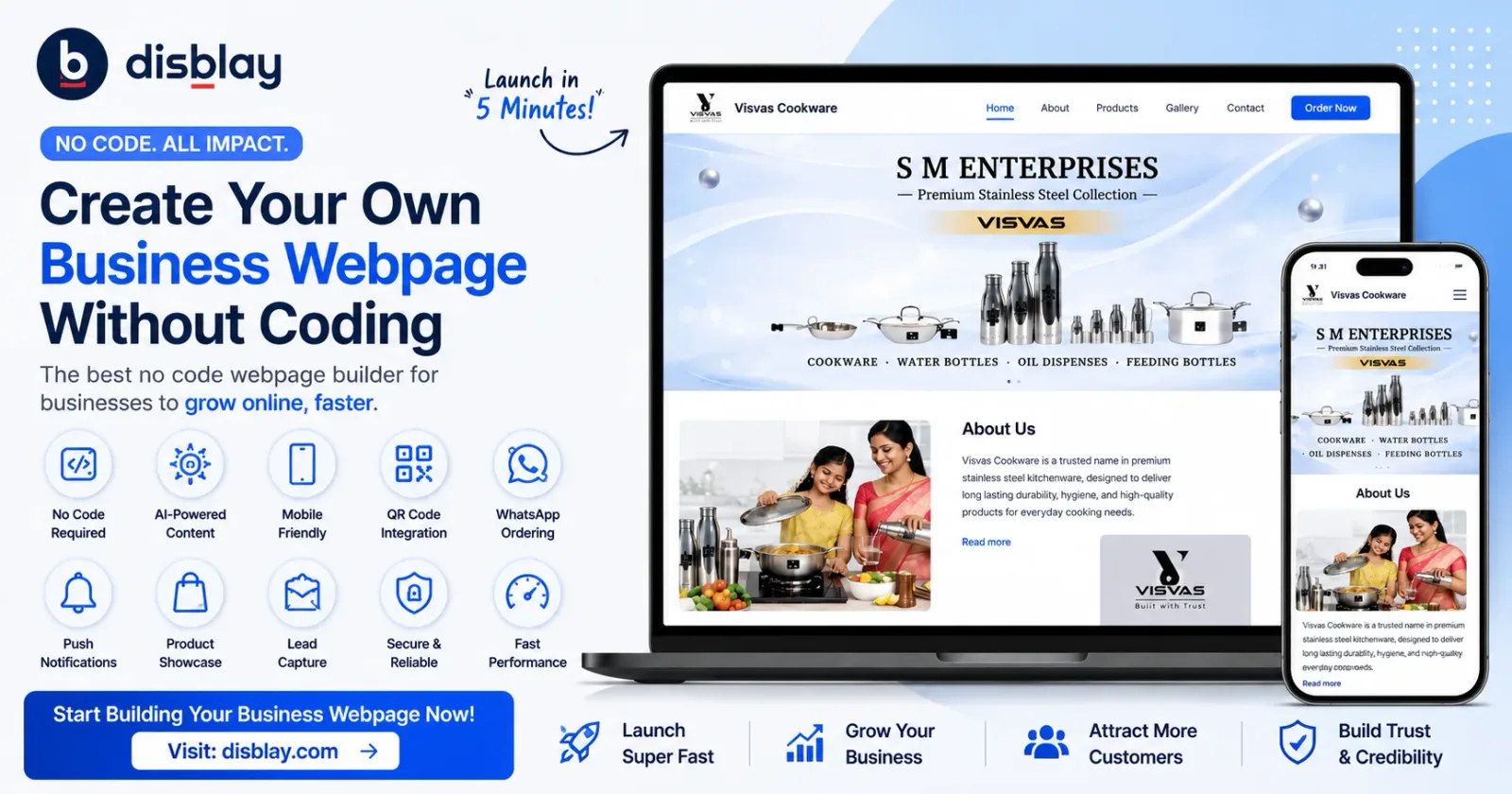 Create Your Own Business Webpage Without Coding – Best No Code Webpage Builder for Businesses