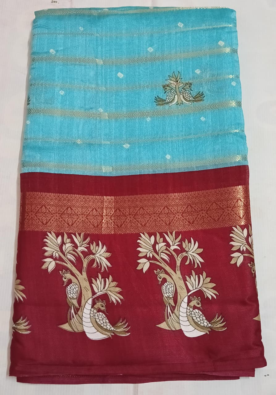 Dola Silk Saree Blue
