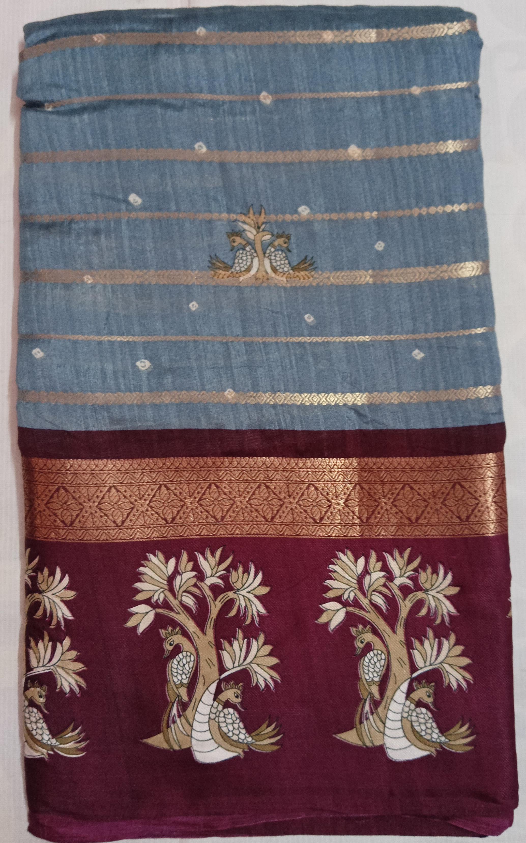 Dola Silk Saree Grey