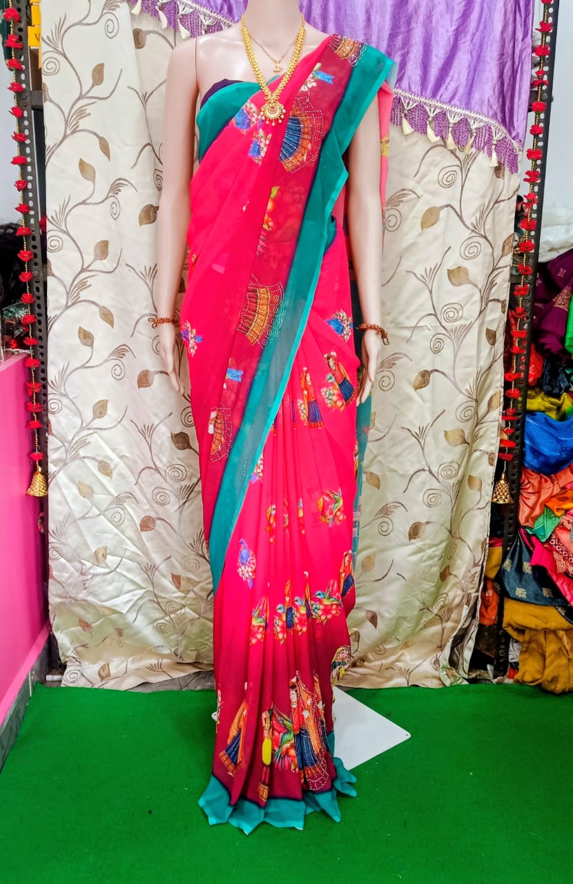 Pure Georgette saree