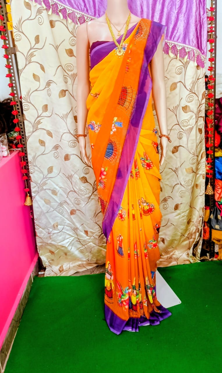 Pure Georgette saree