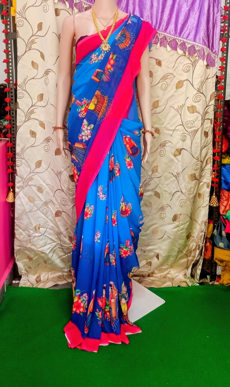 Pure Georgette saree