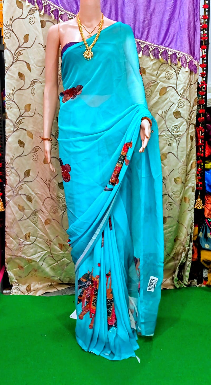 Pure Georgette saree