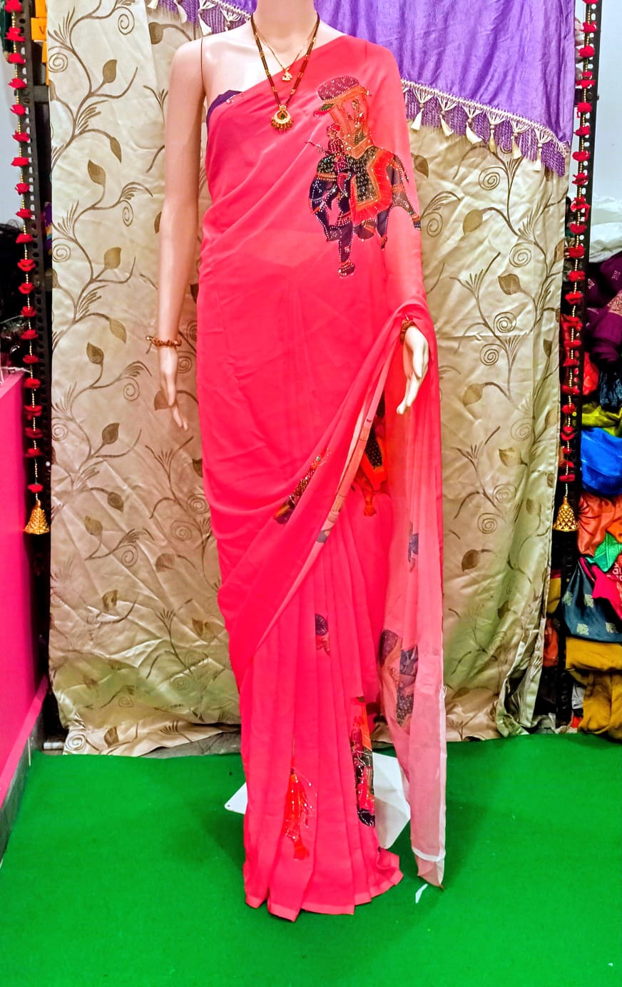 Pure Georgette saree