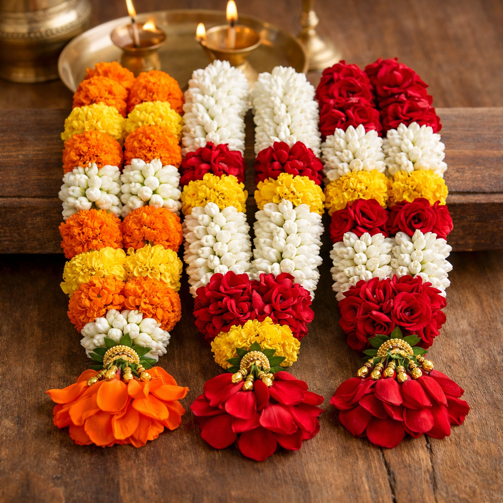 Traditional Pooja Garland Set