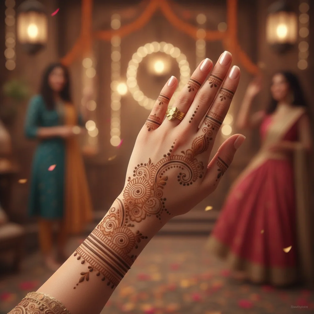 Simple Mehndi for Occasions