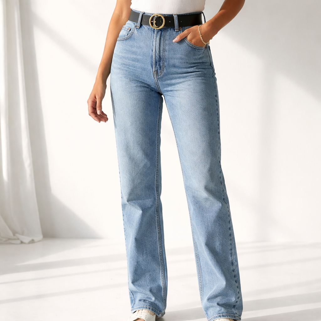 Trendy High-Waisted Jeans
